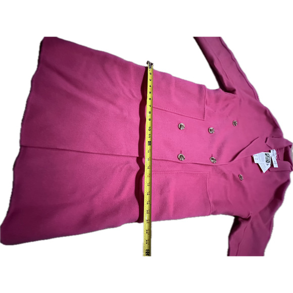 Bellemere $460 Value Double Breasted 100% Lamb Wool Coat with Pockets NEW - Picture 5 of 10